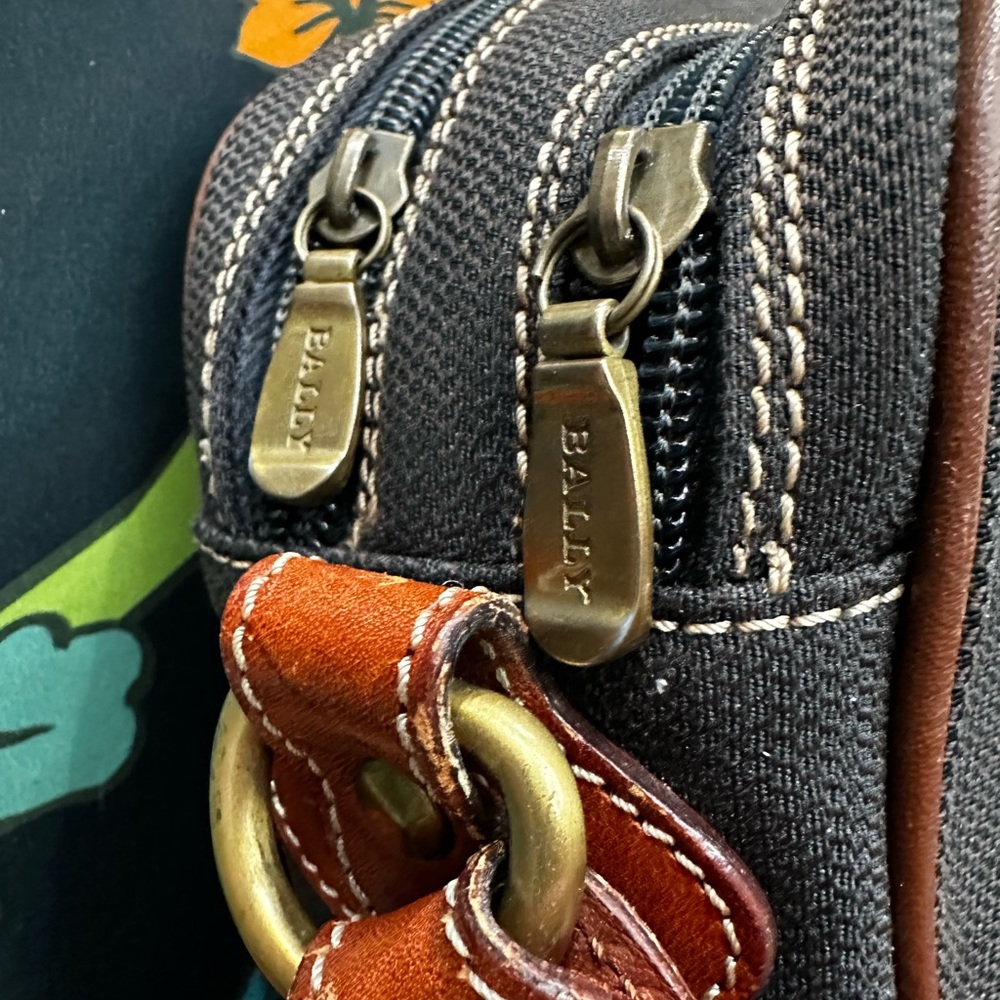 Bally Vintage Canvas & Leather Crossbody Bag Late 1970s–Early 1980s - Picture 11 of 16